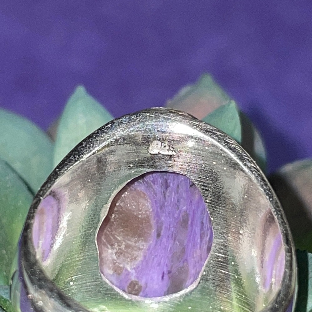 Charoite Silver Ring - image 5